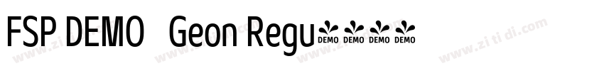 FSP DEMO   Geon Regu字体转换